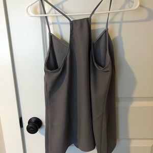 Gray racer back tank from Banana Republic. NWT